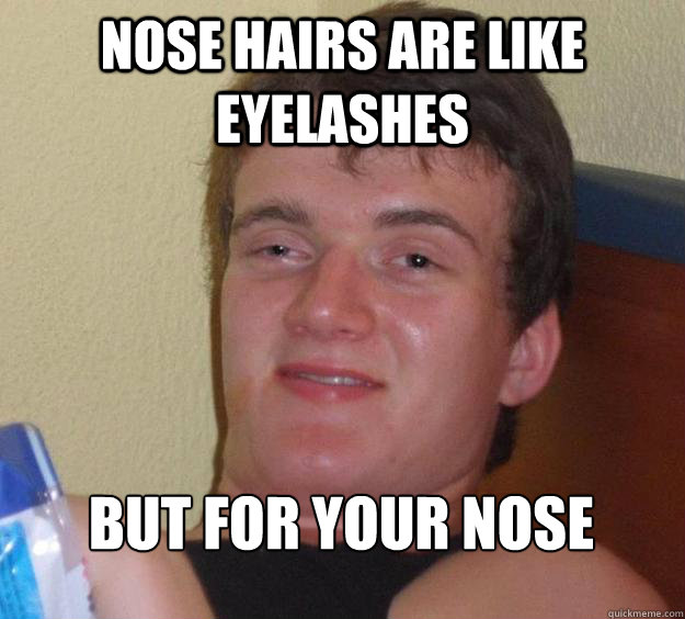 Nose hairs are like eyelashes but for your nose  10 Guy