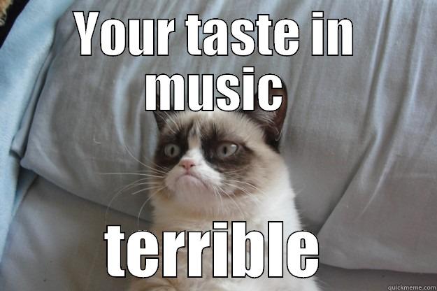 YOUR TASTE IN MUSIC TERRIBLE Grumpy Cat