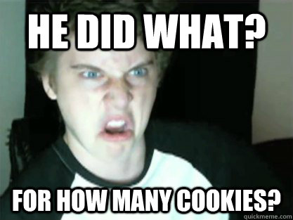 He did what? For how many cookies?  