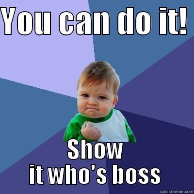 You Can Do It! - YOU CAN DO IT!  SHOW IT WHO'S BOSS Success Kid