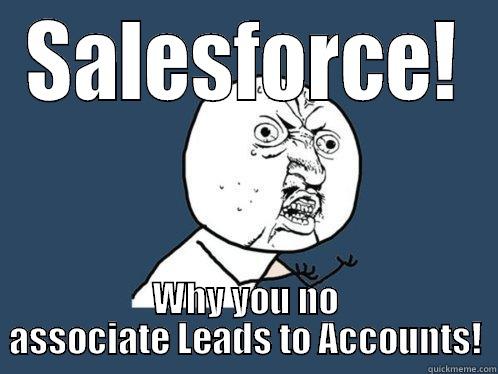 SALESFORCE! WHY YOU NO ASSOCIATE LEADS TO ACCOUNTS! Y U No