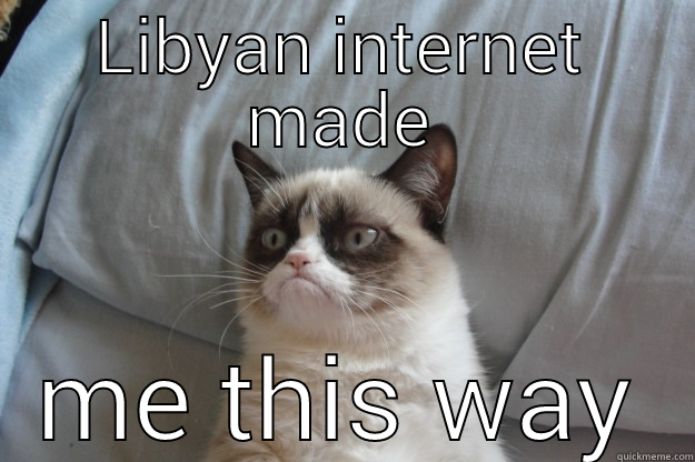 LIBYAN INTERNET MADE ME THIS WAY Grumpy Cat