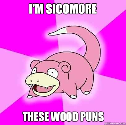 I'm Sicomore These wood puns  Slowpoke