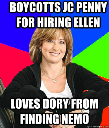 Boycotts JC Penny for hiring Ellen Loves Dory from Finding Nemo  Sheltering Suburban Mom