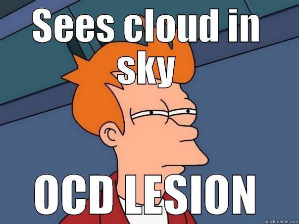 SEES CLOUD IN SKY OCD LESION Futurama Fry