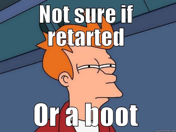 NOT SURE IF RETARTED OR A BOOT Futurama Fry