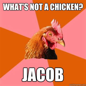 What's not a chicken? jacob - What's not a chicken? jacob  Anti-Joke Chicken