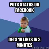 Puts Status On Facebook Gets 10 Likes in 3 Minutes  