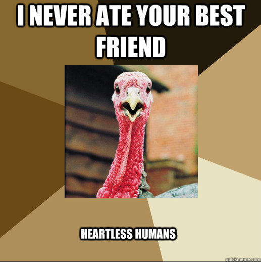 I never ate your best friend  heartless humans  