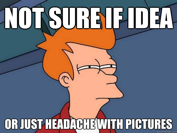 Not sure if idea or just headache with pictures  Futurama Fry