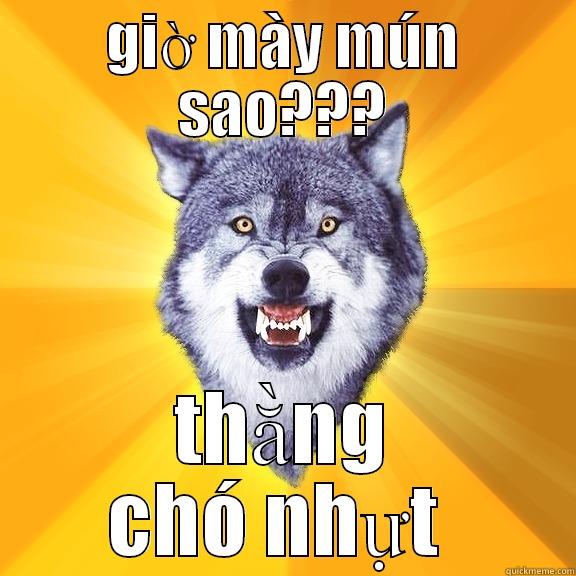 GIỜ MÀY MÚN SAO??? THẰNG CHÓ NHỰT  Courage Wolf