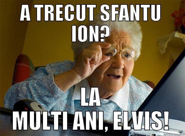 A TRECUT SFANTU ION? LA MULTI ANI, ELVIS! Grandma finds the Internet