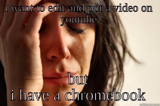 I WANT TO EDIT AND PUT A VIDEO ON YOUTUBE BUT I HAVE A CHROMEBOOK First World Problems