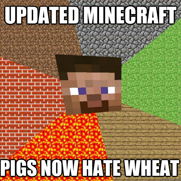 UPDATED MINECRAFT PIGS NOW HATE WHEAT  Minecraft