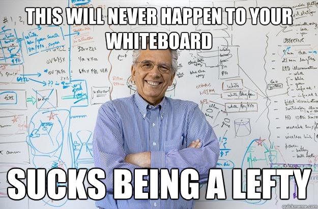 this will never happen to your whiteboard sucks being a lefty  Engineering Professor