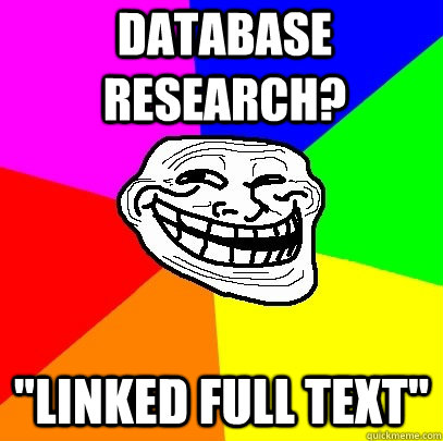 DATABASE RESEARCH? 