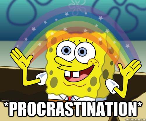  *Procrastination*  Spongebob rainbow