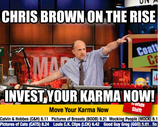 Chris Brown on the rise  invest your karma now! - Chris Brown on the rise  invest your karma now!  Mad Karma with Jim Cramer
