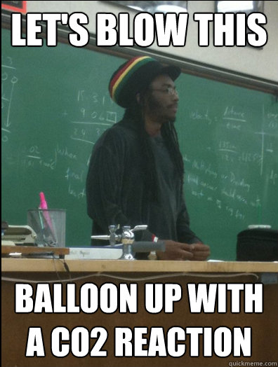 Let's blow this balloon up with a CO2 reaction  Rasta Science Teacher