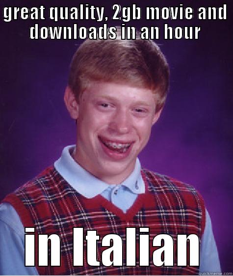 GREAT QUALITY, 2GB MOVIE AND DOWNLOADS IN AN HOUR IN ITALIAN Bad Luck Brian