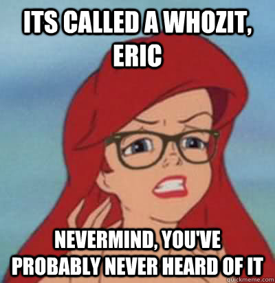 Its called a whozit, Eric Nevermind, you've probably never heard of it  Hipster Ariel