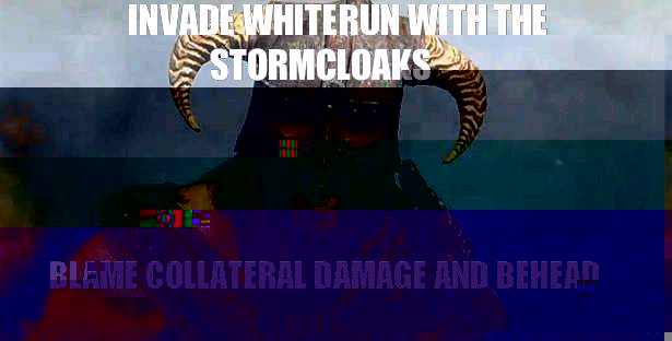 Invade Whiterun with the Stormcloaks Blame collateral damage and behead belethor  skyrim