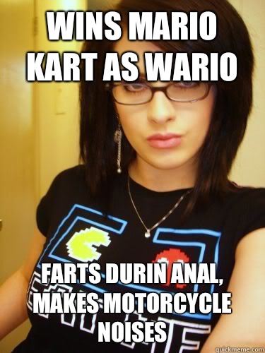 Wins Mario kart as wario Farts durin anal, makes motorcycle noises  Cool Chick Carol