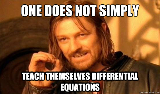 One Does Not Simply teach themselves differential equations - One Does Not Simply teach themselves differential equations  Boromir