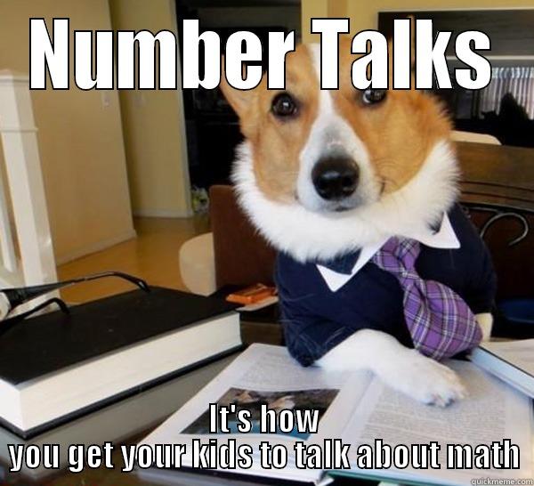 NUMBER TALKS IT'S HOW YOU GET YOUR KIDS TO TALK ABOUT MATH Lawyer Dog