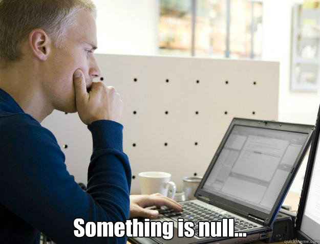  Something is null...  Programmer