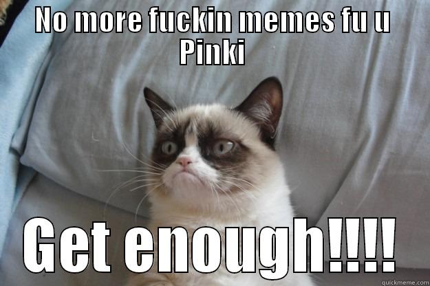 NO MORE FUCKIN MEMES FU U PINKI GET ENOUGH!!!! Grumpy Cat