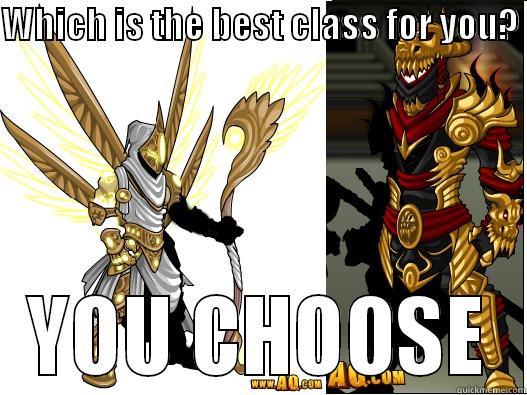 WHICH IS THE BEST CLASS FOR YOU?  YOU CHOOSE Misc