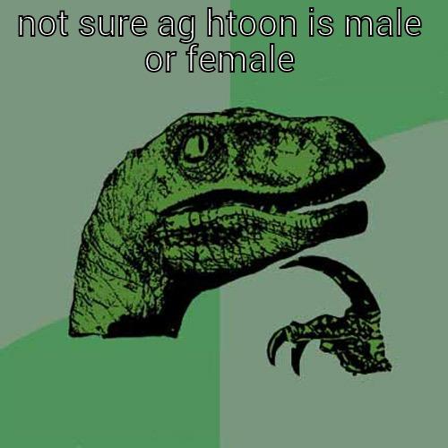 NOT SURE AG HTOON IS MALE OR FEMALE  Philosoraptor