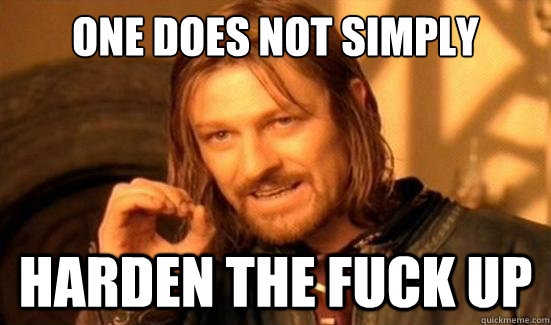 One Does Not Simply harden the fuck up  Boromir