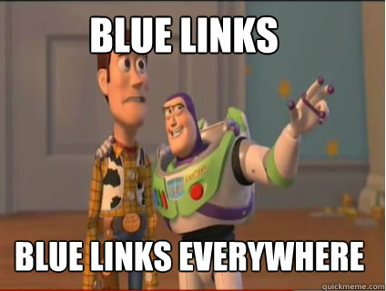 blue links blue links everywhere  woody and buzz