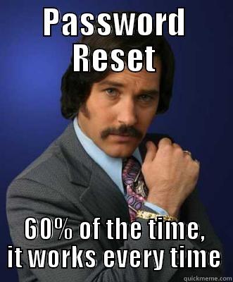 PASSWORD RESET 60% OF THE TIME, IT WORKS EVERY TIME Misc