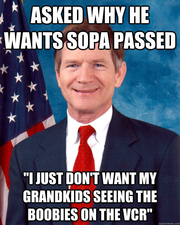 Asked why he wants SOPA passed 