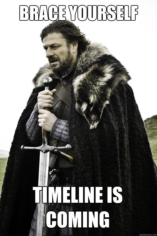 Brace Yourself Timeline is coming  Winter is coming