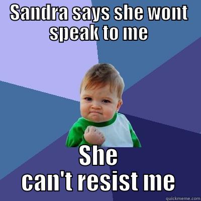 Successful David - SANDRA SAYS SHE WONT SPEAK TO ME SHE CAN'T RESIST ME Success Kid