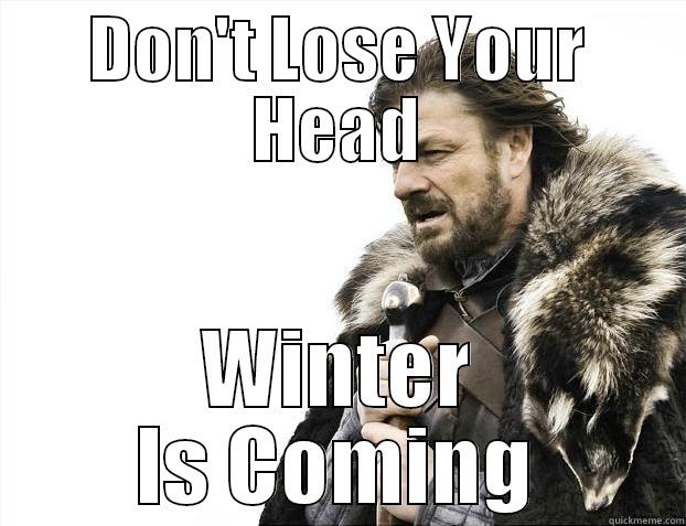 DON'T LOSE YOUR HEAD WINTER IS COMING Misc