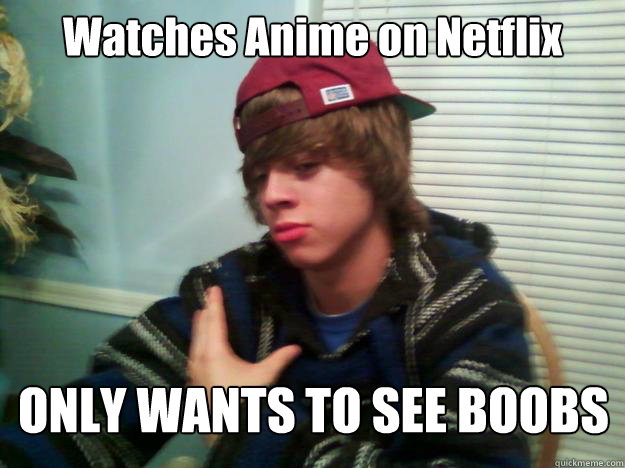 Watches Anime on Netflix ONLY WANTS TO SEE BOOBS  