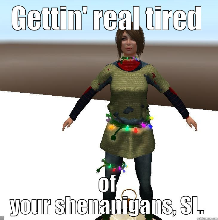 GETTIN' REAL TIRED OF YOUR SHENANIGANS, SL. Misc