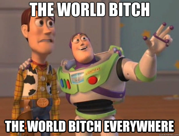 the world bitch the world bitch everywhere   Toy Story