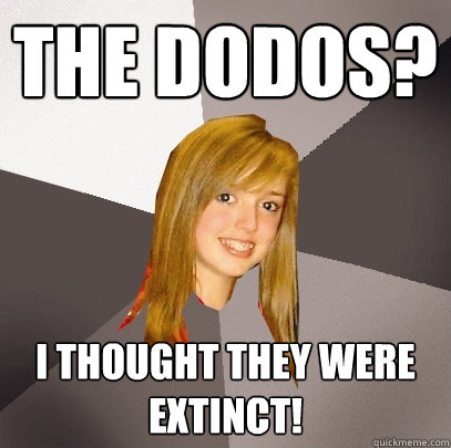 The Dodos? I thought they were extinct!  Musically Oblivious 8th Grader