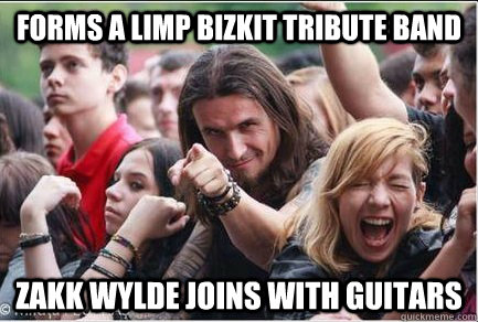 Forms a limp bizkit tribute band zakk wylde joins with guitars  Ridiculously Photogenic Metalhead