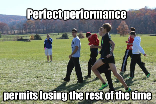 Perfect performance permits losing the rest of the time - Perfect performance permits losing the rest of the time  Captain Mike