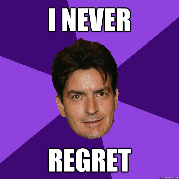 i never regret - i never regret  Clean Sheen