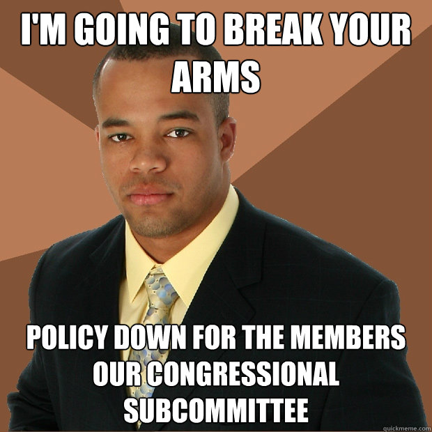 i'm going to break your arms policy down for the members our congressional subcommittee  Successful Black Man