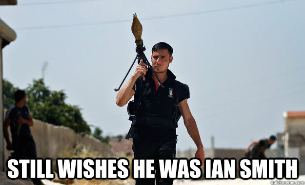 GOT HIMSELF AN RPG STILL WISHES HE WAS IAN SMITH   Ridiculously Photogenic Syrian Soldier