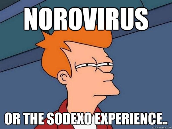 Norovirus or the sodexo experience.. - Norovirus or the sodexo experience..  Futurama Fry